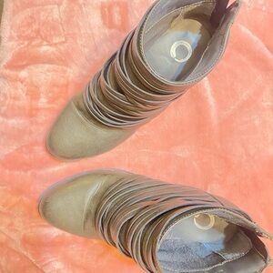 Journee Collection Taupe Ankle Booties